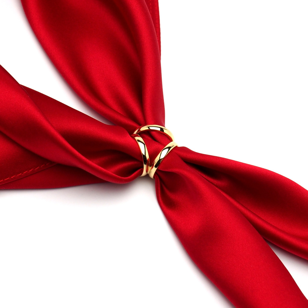 AA-058 Srebrna pozłacana apaszetka mniejsza (pr. 925)